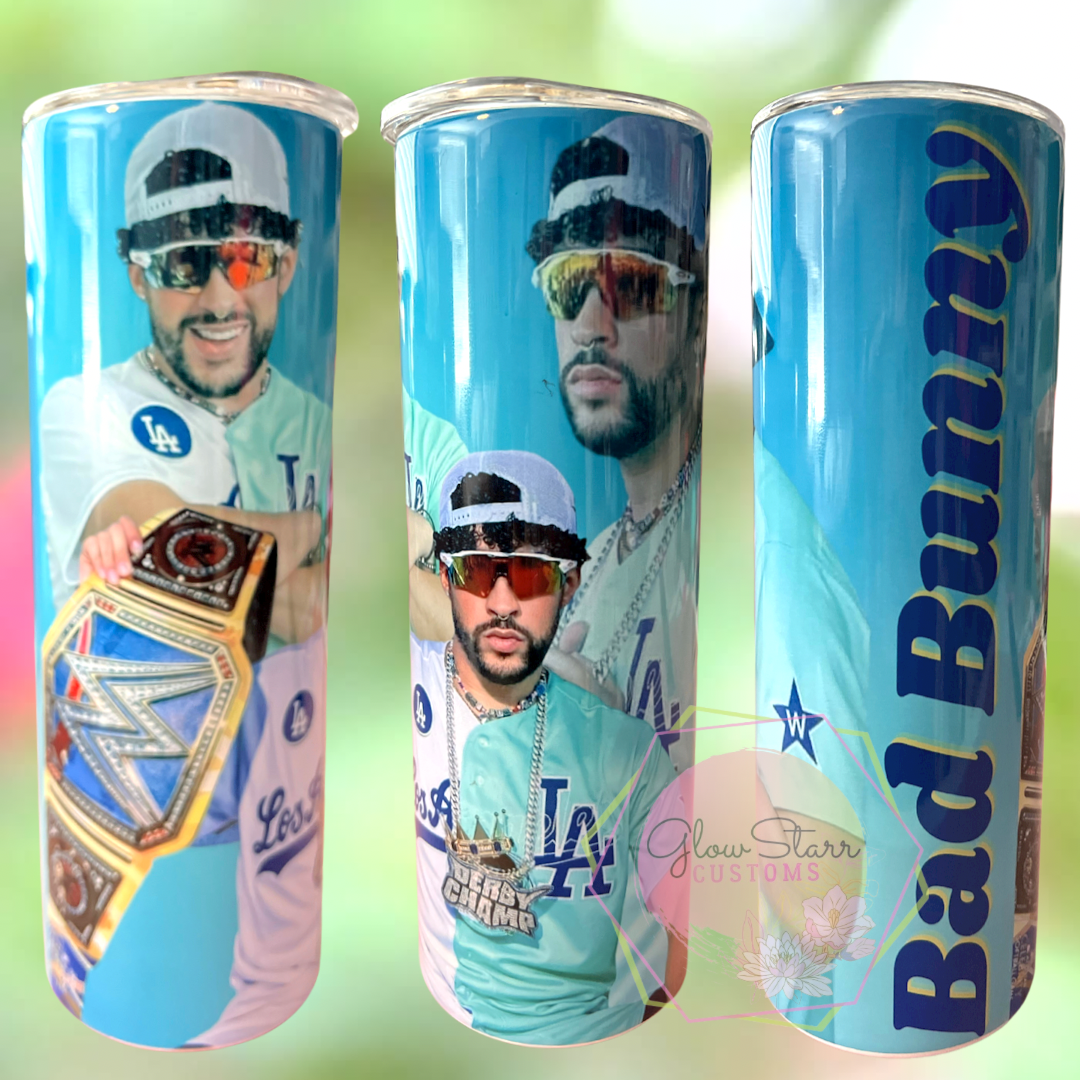 Bad Bunny Benito Baseball Tumbler